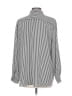 Pleione 100% Polyester Stripes Black Long Sleeve Blouse Size L - photo 2