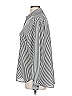 Pleione 100% Polyester Stripes Black Long Sleeve Blouse Size L - photo 5