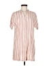 Thread & Supply Stripes Orange Short Sleeve Button-Down Shirt Size M - photo 1