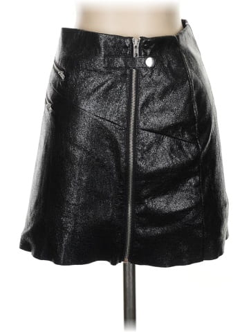Blue Rain Faux Leather Skirt (view 1)
