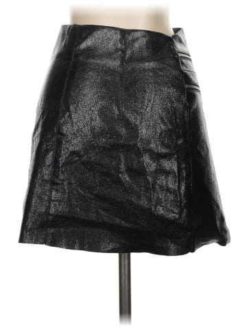 Blue Rain Faux Leather Skirt (view 2)