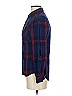 Alya Plaid Blue Long Sleeve Button-Down Shirt Size S - photo 5