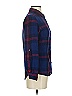 Alya Plaid Blue Long Sleeve Button-Down Shirt Size S - photo 4