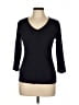 Necessitees Black 3/4 Sleeve Top Size L - photo 1