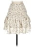 Storia 100% Polyester Floral Ivory White Casual Skirt Size S - photo 1