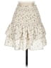 Storia 100% Polyester Floral Ivory White Casual Skirt Size S - photo 2