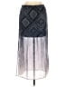 Maurices 100% Polyester Graphic Silver Formal Skirt Size XL - photo 2