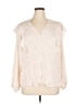 Nine West 100% Polyester Ivory Long Sleeve Blouse Size L (estimated) - photo 1