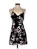 Express 100% Polyester Floral Black Casual Dress Size 0 - photo 1