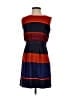 Ann Taylor LOFT 100% Polyester Color Block Blue Casual Dress Size 0 - photo 1