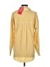 Allison Joy 100% Polyester Stripes Yellow Long Sleeve Blouse Size XS - photo 2