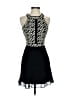 R + J 100% Polyester Argyle Black Cocktail Dress Size XS - photo 1