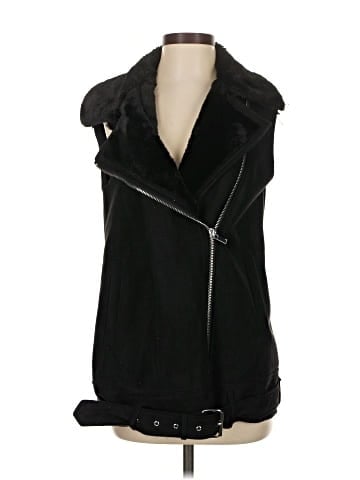 Trafaluc by Zara Faux Fur Vest (view 1)