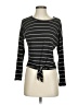 Caution to the Wind Gray Black Long Sleeve Top Size S - photo 1