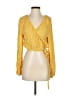 Rhode 100% Rayon Yellow Long Sleeve Blouse Size S - photo 1