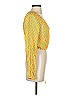 Rhode 100% Rayon Yellow Long Sleeve Blouse Size S - photo 4