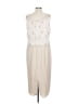 Alfred Angelo 100% Polyester Ivory Tan Cocktail Dress Size L (estimated) - photo 2