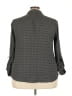 Croft & Barrow 100% Polyester Houndstooth Gray Long Sleeve Blouse Size XXL - photo 2