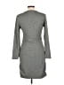 Express Solid Gray Casual Dress Size L - photo 2