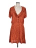 Auguste 100% Viscose Polka Dots Orange Casual Dress Size 8 - photo 1