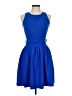 Pagani Solid Blue Casual Dress Size 6 - photo 1
