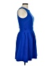 Pagani Solid Blue Casual Dress Size 6 - photo 4