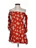Blue Life 100% Rayon Red Brown Kimono Size XXS (estimated) - photo 1