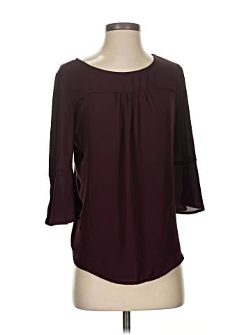 Soho JEANS NEW YORK & COMPANY 3/4 Sleeve Blouse (view 1)