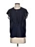 J.Crew 100% Polyester Blue Short Sleeve Blouse Size 0 - photo 1
