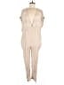 Free People 100% Rayon Metallic Tan Jumpsuit Size L - photo 1