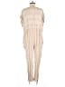 Free People 100% Rayon Metallic Tan Jumpsuit Size L - photo 2