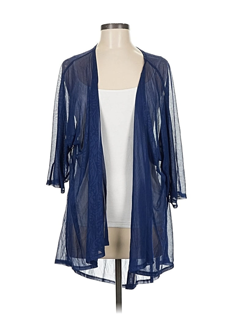 Pre-owned Lularoe Kimono In Blue