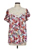 Torrid 100% Rayon Pink White Short Sleeve Blouse Size Med Plus (00) - photo 1