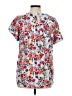 Torrid 100% Rayon Pink White Short Sleeve Blouse Size Med Plus (00) - photo 2