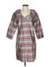 Devon Baer 100% Silk Plaid Gray Casual Dress Size S - photo 1
