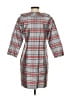 Devon Baer 100% Silk Plaid Gray Casual Dress Size S - photo 2