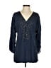 Sigrid Olsen Blue 3/4 Sleeve Blouse Size S - photo 1