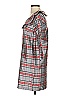 Devon Baer 100% Silk Plaid Gray Casual Dress Size S - photo 5