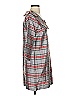 Devon Baer 100% Silk Plaid Gray Casual Dress Size S - photo 4