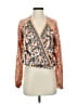 Free People 100% Polyester Orange Long Sleeve Blouse Size XS - photo 1