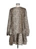 Boohoo 100% Polyester Animal Print Tan Casual Dress Size 12 - photo 2
