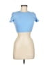 Zara Blue Short Sleeve Turtleneck Size M - photo 1