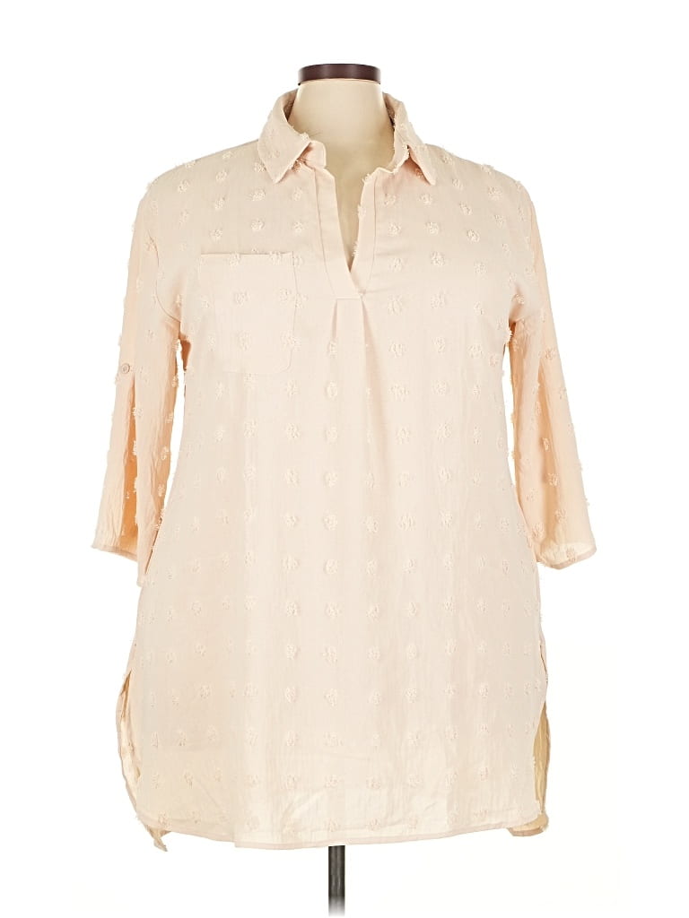 Pre-owned Blooming Jelly 3/4 Sleeve Blouse In Brown