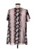 Buddy Love 100% Polyester Silver Purple Short Sleeve Blouse Size M - photo 2