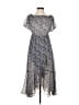 Express 100% Polyester Paisley Blue Casual Dress Size S - photo 1