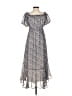 Express 100% Polyester Paisley Blue Casual Dress Size S - photo 2
