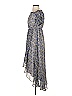 Express 100% Polyester Paisley Blue Casual Dress Size S - photo 5