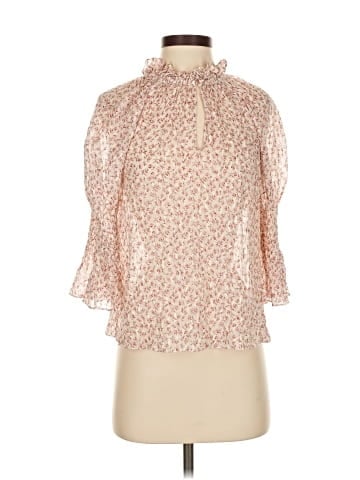 Rebecca Taylor 3/4 Sleeve Silk Top (view 1)