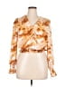 Ultra Flirt 100% Polyester Gold Long Sleeve Blouse Size XL - photo 1