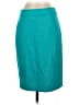J.Crew 100% Wool Solid Teal Wool Skirt Size 0 - photo 1